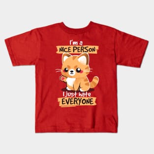 Cat not a people person Kids T-Shirt